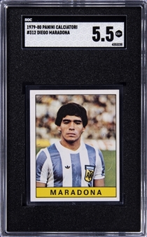 1979-80 Panini Calciatori #312 Diego Maradona Rookie Card - SGC EX+ 5.5